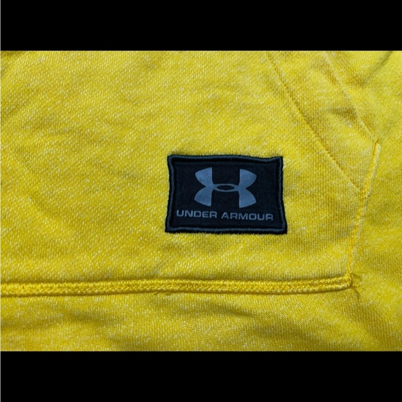 Under Armour Project Rock Blood Sweat Respect Short Sleeve Hoodie Yellow Medium - Picture 4 of 6